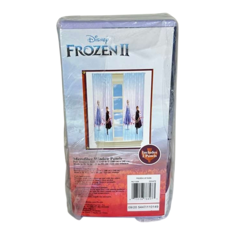 Disney FROZEN II Window Panels 2 Panels 82" wide x 63" long Each Set Microfiber